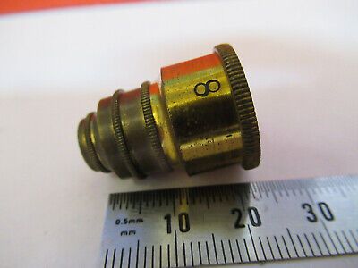 ANTIQUE BRASS NACHET OBJECTIVE FRANCE MICROSCOPE PART AS PICTURED &F6-B-19