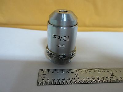 MICROSCOPE PART OBJECTIVE 10X LEITZ GERMANY OPTICS BIN#N7-63