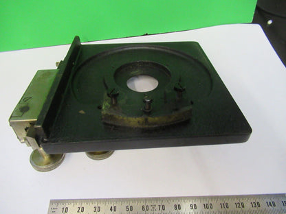 FOR PARTS ANTIQUE LEITZ XY STAGE TABLE MICROSCOPE PART AS PICTURED #R1-A-82