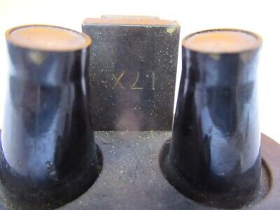 ANTIQUE BRASS STEREO OBJECTIVES OPTICS MICROSCOPE PART AS PICTURED &7B-B-83