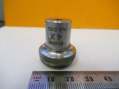 UNITRON 4X LENS OBJECTIVE MICROSCOPE PART AS PICTURED P9-A-64A