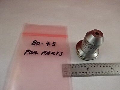 FOR PARTS MICROSCOPE  PART OBJECTIVE SPENCER AO 10X OPTICS AS IS #80-75