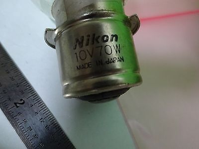 MICROSCOPE PART NIKON LAMP BULB 10V 70W JAPAN OPTICS AS IS  BIN#W3-21