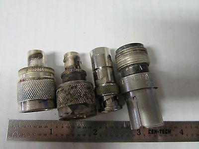 LOT 4 EA RF CONNECTOR ADAPTORS N  BNC TERMINATION & GOLD PLATED  sku#4V