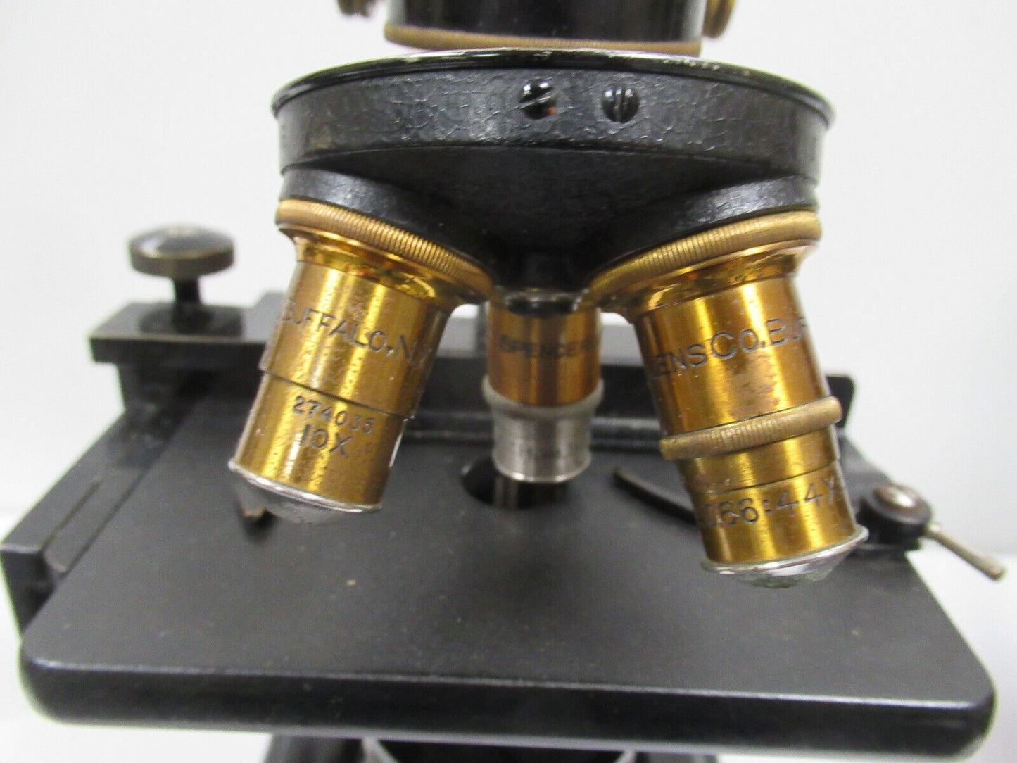 ANTIQUE BRASS SPENCER 1926 circa MICROSCOPE as shown OPTICS #LOBBY