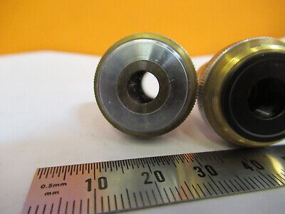 UNITRON JAPAN LOT OBJECTIVE 3  LENSES MICROSCOPE PART AS PICTURED 4B-FT-03