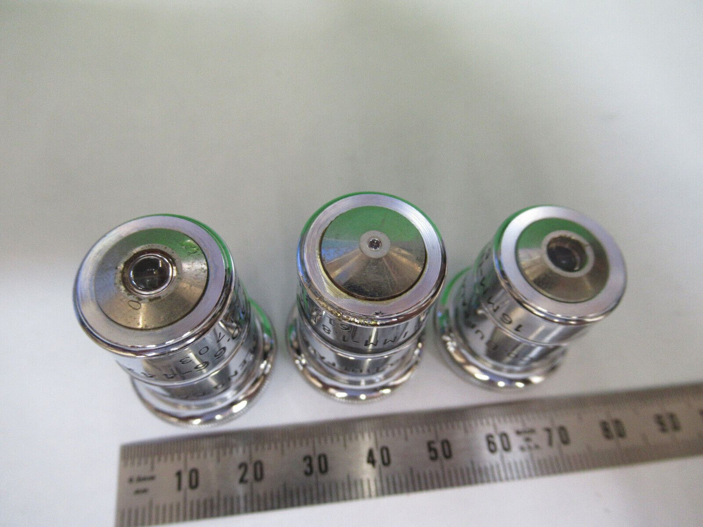 LOT SPENCER OBJECTIVE 10X 44X 95X MICROSCOPE PART OPTICS AS PICTURED AO #Z8-A-01