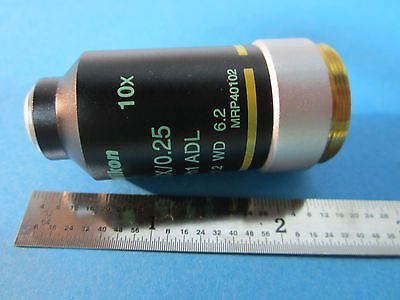 OPTICAL MICROSCOPE OBJECTIVE NIKON JAPAN 10X PH1 ADL NICE OPTICS BIN#A8-07