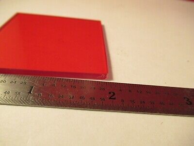 OPTICAL RED GLASS FILTER OPTICS AS PICTURED &FT-6-23