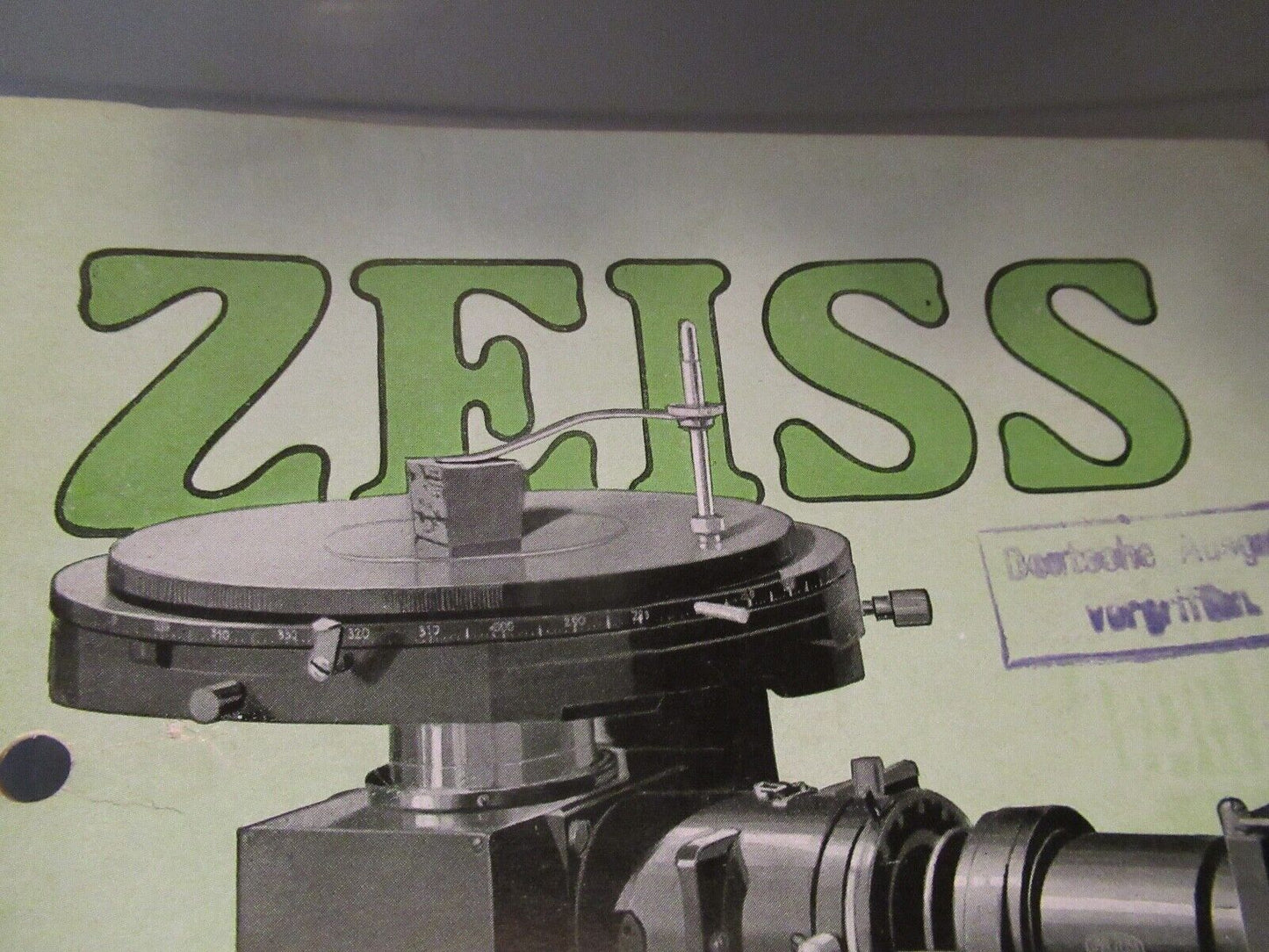 VINTAGE TECHNICAL MANUAL CARL ZEISS NEOPHOT MIKRO 500 MICROSCOPE AS PICTURED BLI