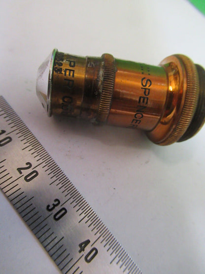 ANTIQUE BRASS SPENCER 44X OBJECTIVE LENS MICROSCOPE PART AS PIC &P4-B-99