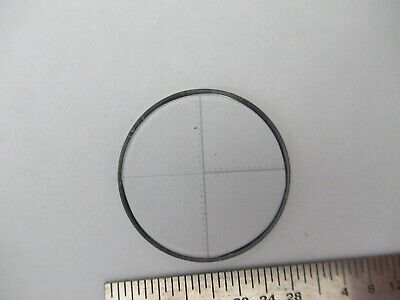 OPTICAL RETICLE MICROMETER CROSSHAIR OPT MICROSCOPE PART AS PICTURED &4B-FT-38