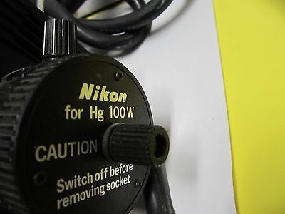 MICROSCOPE PART NIKON JAPAN LAMP ILLUMINATOR HOUSING AS IS iii Hg 100W BIN#51