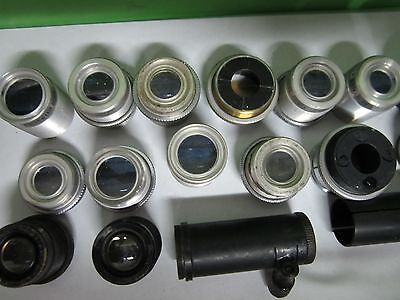 LOT PARTS FOR GAERTNER MICROSCOPE OBJECTIVES + OTHER PARTS AS IS BIN#T5-44