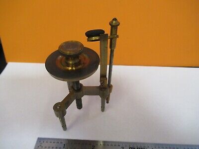 ANTIQUE BRASS SPHEROMETER LENS OPTICS METER MICROSCOPE PART AS PICTURED &8M-A-04