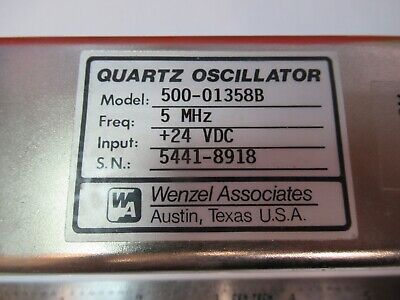 WENZEL QUARTZ OSCILLATOR LOW NOISE FREQUENCY CONTROL 5 MHz AS PICTURED &Q1-A-71