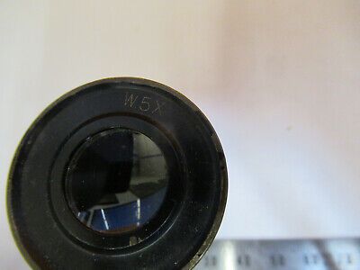 YASHIMA JAPAN EYEPIECE W5X OCULAR 27mm LENS MICROSCOPE PART AS PICTURED P2-A-31