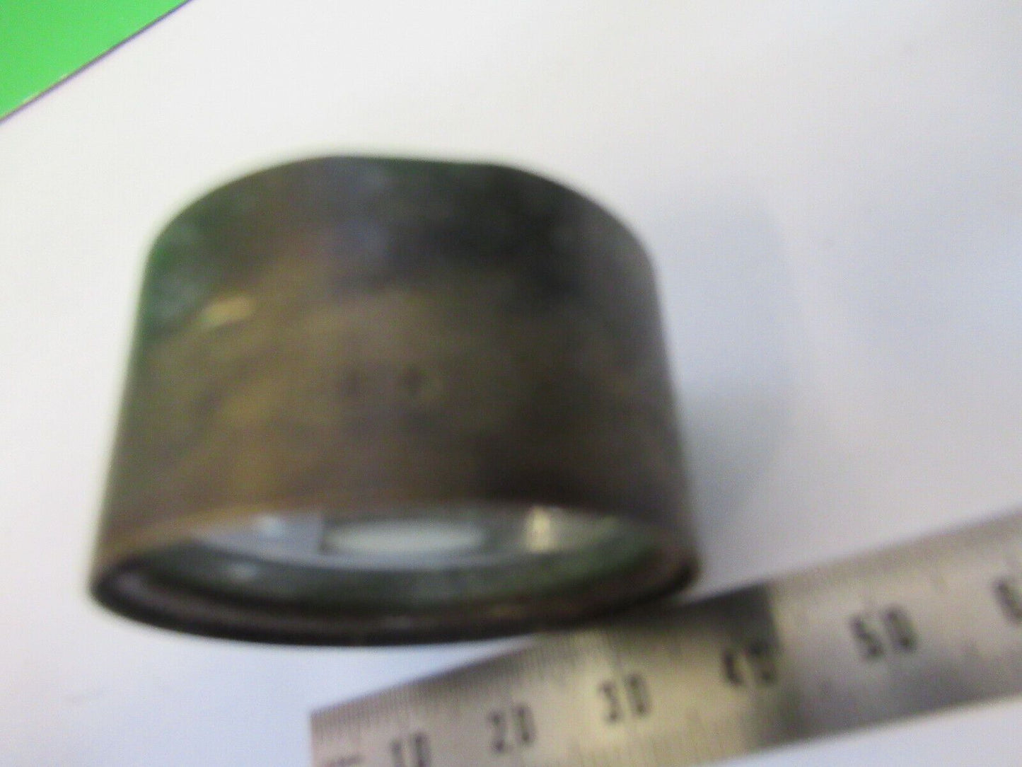 ANTIQUE BRASS MOUNTED LENS for ILEX MICROSCOPE PART AS PICTURED R6-A-42