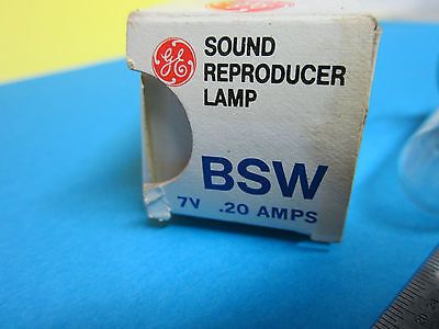 SOUND REPRODUCER LAMP GE GENERAL ELECTRIC BSW 7V 20 AMPS BIN#18