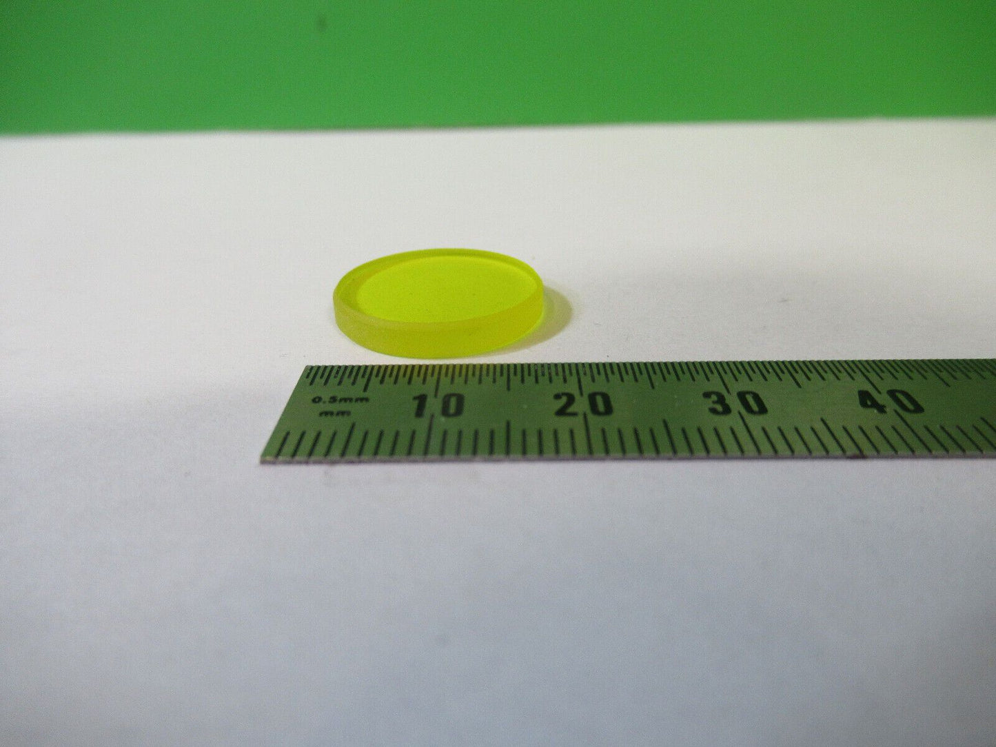 OPTICAL YELLOW FILTER GLASS  LASER OPTICS AS PICTURED #22-A-49