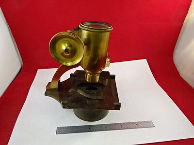 ANTIQUE BRASS RARE MICROSCOPE PART LENS TUBUS STAGE OPTICS #L9-B1-3