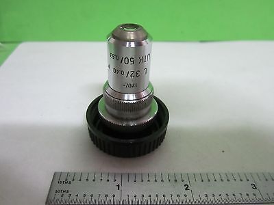 MICROSCOPE PART OBJECTIVE LEITZ GERMANY POL + IRIS UTK 32X AS IS OPTICS BN#S9-17