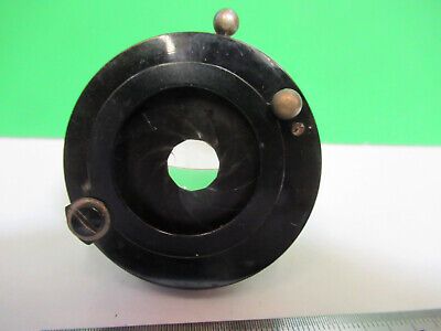 CONDENSER + IRIS for ANTIQUE ERNST LEITZ MICROSCOPE PART AS PICTURED &Q9-A-27