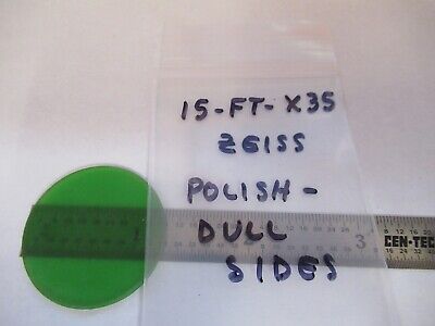 ZEISS GERMANY GREEN GLASS FILTER MICROSCOPE PART OPTICS AS PICTURED &15-FT-X35