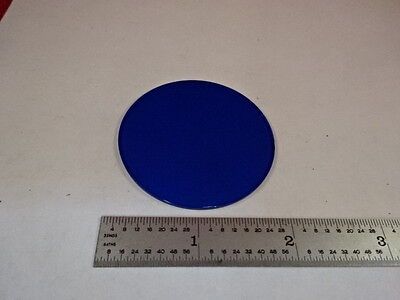 MICROSCOPE PART BLUE GLASS LARGE ROUND FILTER OPTICS AS IS #M6-A-63