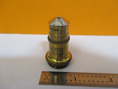 ANTIQUE BRASS SPENCER 44X OBJECTIVE MICROSCOPE OPTICS AS PICTURED &A3-B-78