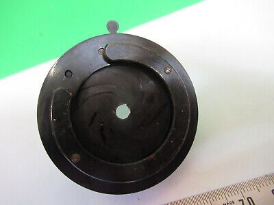 ANTIQUE SPENCER POL CONDENSER LENS + IRIS MICROSCOPE PART AS PICTURED &Q9-A-163