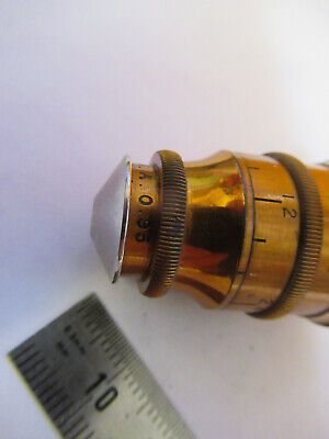 ANTIQUE BRASS SPENCER OBJECTIVE ADJUST MICROSCOPE PART AS PICTURED 4B-FT-24