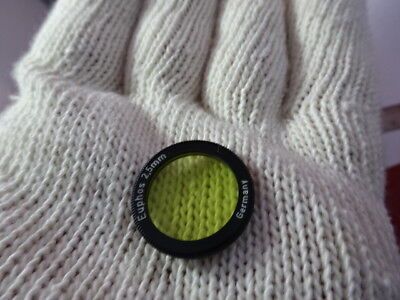 OPTICAL EUPHOS 2.5mm GERMANY FILTER LENS OPTICS AS IS #91-92