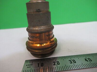 ANTIQUE BAUSCH LOMB BRASS 1.9mm OBJECTIVE MICROSCOPE PART AS PICTURED &Z1-A-30