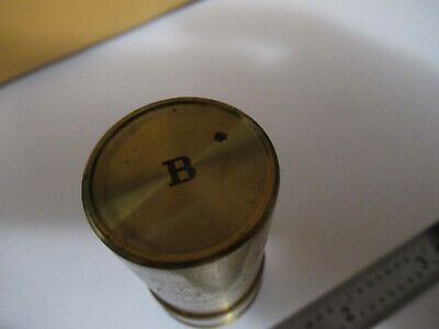 CARL ZEISS JENA "B" EMPTY BRASS OBJECTIVE CAN MICROSCOPE AS PICTURED &F5-A-86