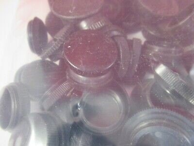 LOT ASSORTED MICROSCOPE PART PLASTIC CAPS MULTIPLE BRANDS AS PICTURED &29-A-25