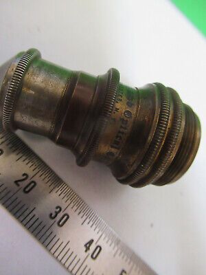 ANTIQUE BRASS BAUSCH LOMB OBJECTIVE MICROSCOPE PART OPTICS AS PICTURED &z9-a-112