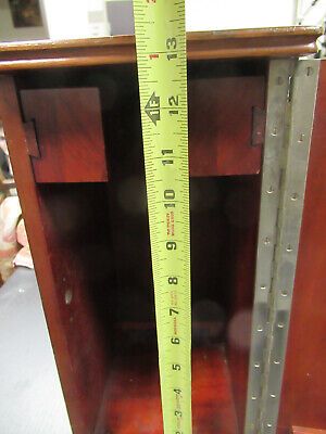 EMPTY WOOD CABINET for ANTIQUE BAUSCH LOMB MICROSCOPE PART AS PICTURED &TA5 i