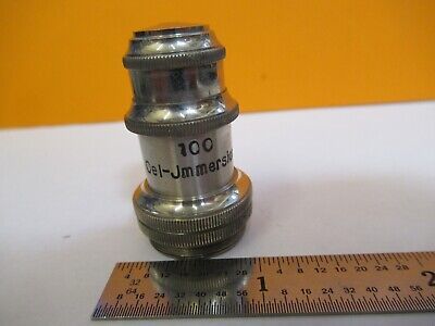 ANTIQUE BRASS 100X OBJECTIVE MICROSCOPE PART AS PICTURED &7B-B-13