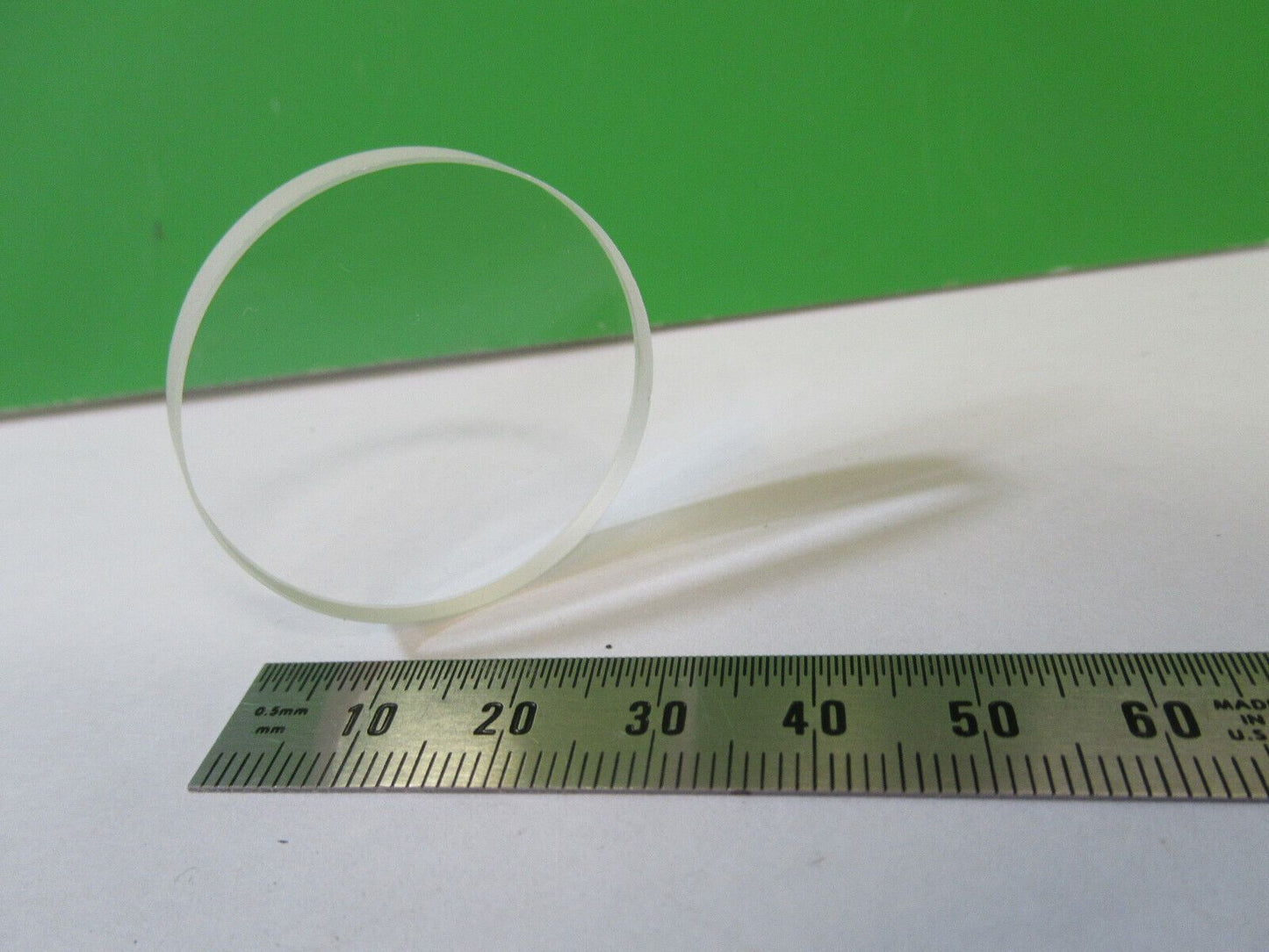 OPTICAL FLAT FUSED SILICA GLASS LENS OPTICS AS PICTURED &22-A-66