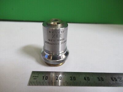 BAUSCH LOMB PHASE OBJECTIVE 10X LENS OPTICS MICROSCOPE PART as pictured R9-A-16