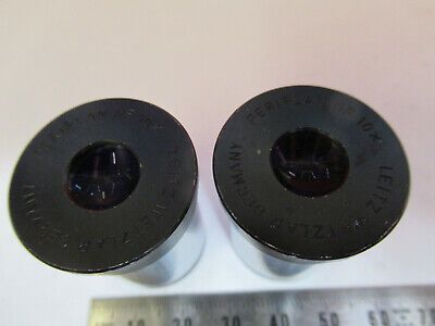 LEITZ PAIR EYEPIECE OCULAR NF 10X PERIPLAN MICROSCOPE PART AS PICTURED &B2-A-21