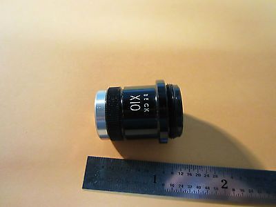 MICROSCOPE PART OBJECTIVE BECK LONDON ACHRO 10X  OPTICS BIN#9-28