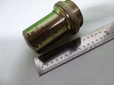 MICROSCOPE PART VINTAGE OBJECTIVE BAKER LONDON 1/6 OPTICS AS IS BIN#H7-A-08