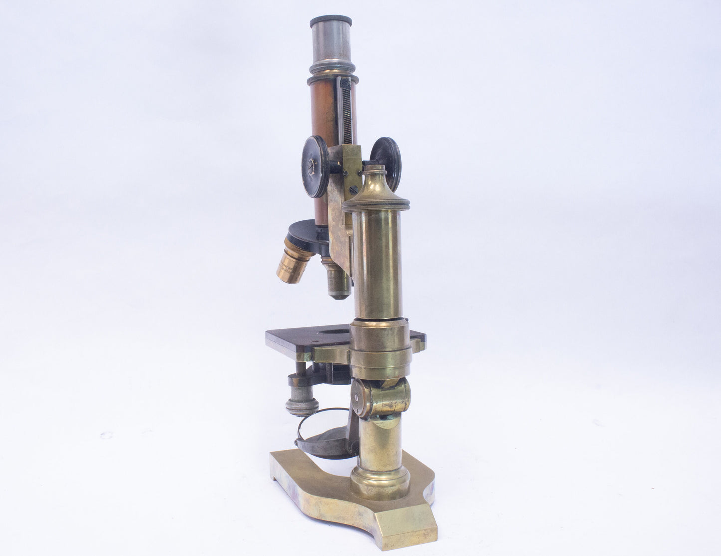 Ernst Leitz Wetzlar Antique Brass Microscope (38190)