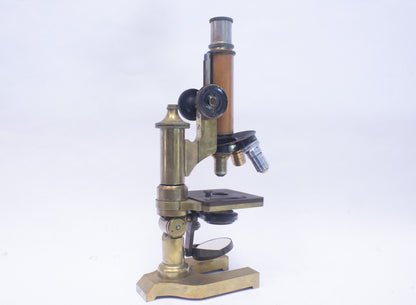 Ernst Leitz Wetzlar Antique Brass Microscope (38190)