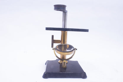 James W. Queen & Co. Antique Brass Specimen Microscope