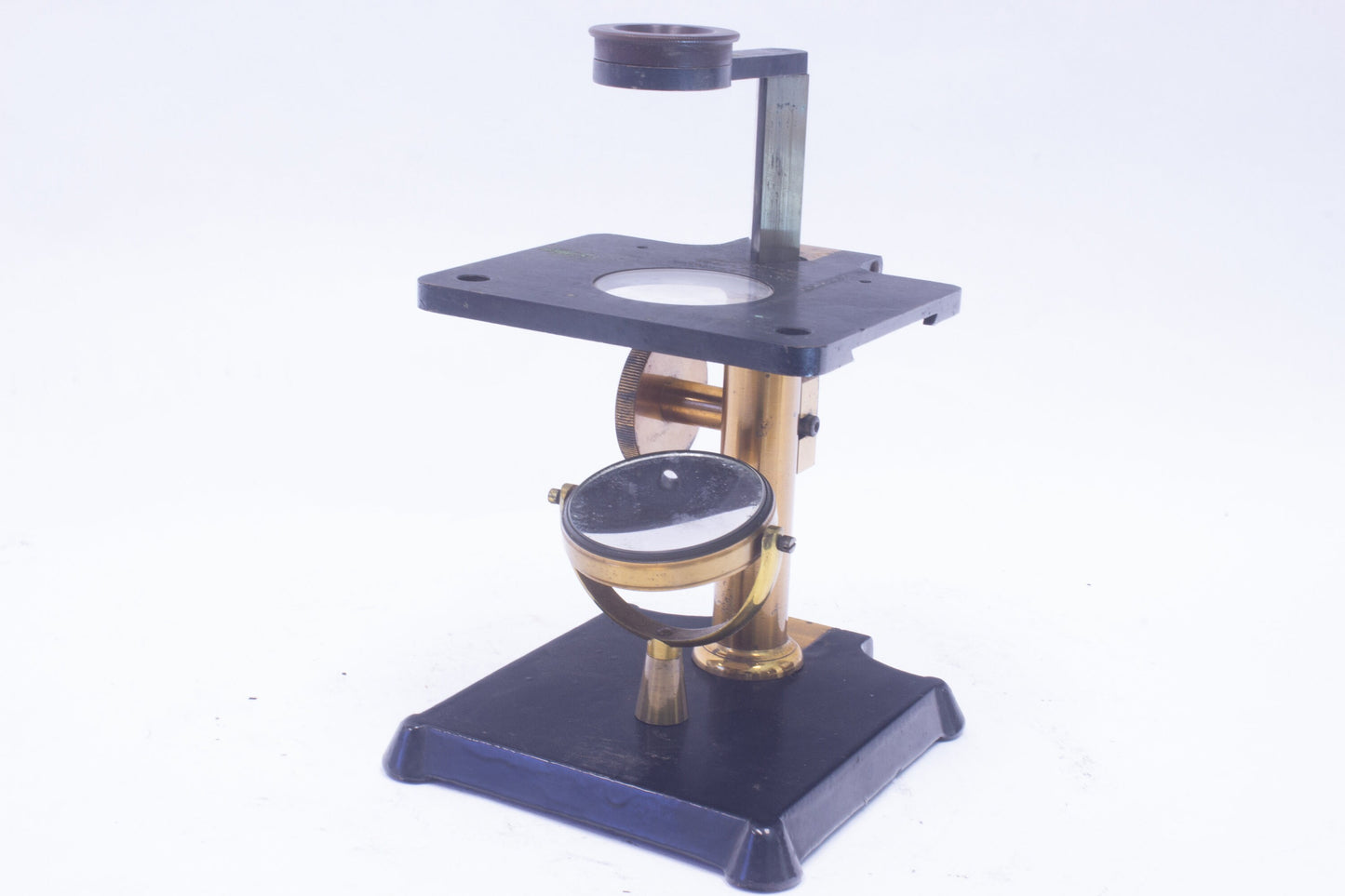 James W. Queen & Co. Antique Brass Specimen Microscope