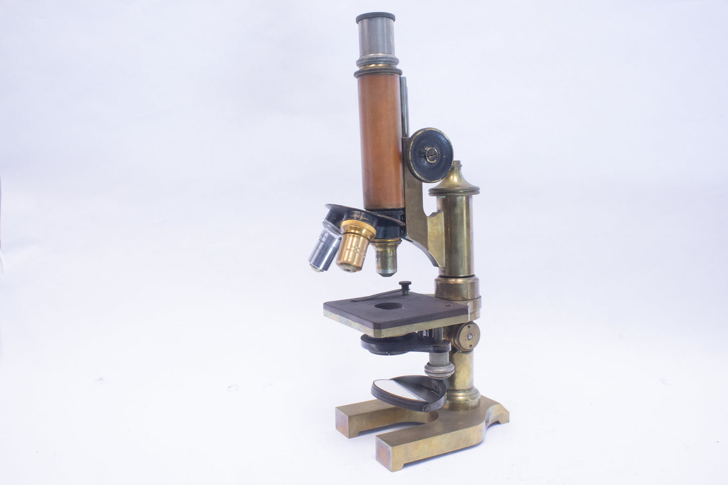 Ernst Leitz Wetzlar Antique Brass Microscope (38190)