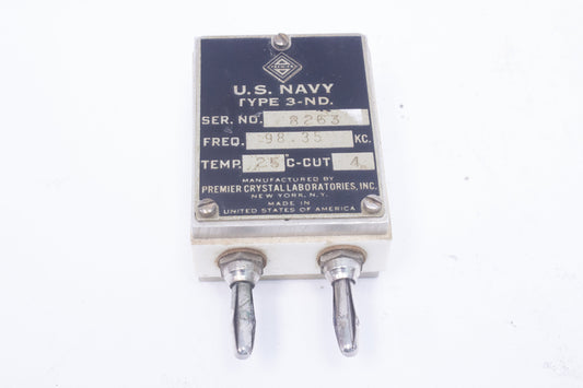 Vintage U.S. Navy Type 3-ND Crystal Unit